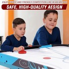 56  Air-powered Hockey Table 12v Sport Game Pushers Pucks Led Scoreboard Blue
