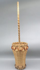 Antique Micmac Sweetgrass Basket Maine Wabanaki Ash Fancy Basket Long Handle
