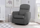 Slim Nursery Glider Swivel Rocker Chair  Charcoal