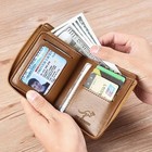 Mens Rfid Blocking Leather Wallet Credit Card Id Holder Zipper Purse Waterproof