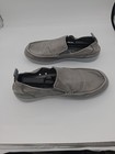 Crocs Mens Walu Loafers Size M9 Gray Canvas Slip On Moc Shoes Casual Light Beach