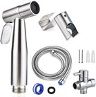 Toilet Shattaf Adapter Hose Bidet Spray Stainless Steel Handheld Shower Head Us