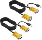 2-in-1 Usb Vga Kvm Cable For Usb Kvm Switch Vga 16ft 2pakcs