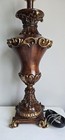Vintage Style Table Lamp Classic  Brown And Gold Base Made Of Resin Or Wood