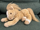Animal Alley Toys R Us Medium Horse Stuffed Plush Palomino Tan White 16  Toy
