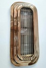 Vintage Art Deco Skyscraper Brass   Glass Rod Wall ceiling Sconce Light Fixture