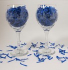 2 Arby s Snow Covered Trees Christmas winter  7-3 4  High Stemmed Wine Glasses