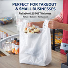 Bags 13 x 10 x23  551 Mil White Large Medium-duty  T-shirt Plastic Shopping Bags