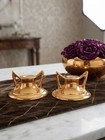 Pearl China Co  Set China Hand Decorated 22 Kt Gold Floral