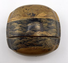 Japanese Antique Inro Carrying Case W Landscape Scene -benefits Charity Ds70