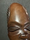 Vintage Wooden Hand Carved African Tribal Mask Wall Art Decor