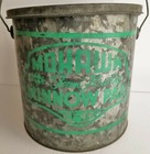 Vintage Mohawk 10 Qt Galvanized Floating Minnow Pail Bucket Wood Handle F-10 Qt