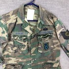 Vintage Us Air Force Bdu Jacket Mens M Camo Named Elbert Patches Combat Coat
