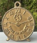 Antique Time Is Money Cast Iron Clock Coin Bank Arcade Williams Gold Paint