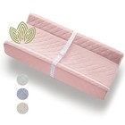 Organic Cotton Covered Contoured Baby Changing Pad   Waterproof Pink Rosette