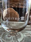 Set Of 4 United Airlines Footed Wine Glass - 4 5   