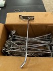 Lot Of 36 - 10  Chrome Slatwall Hooks Peg Hooks - Used