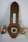 Antique French Wood Carved Art Deco Birds Barometer 