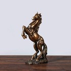 12 Inch Standing Horse Resin Statue Rearing Decor Bronze Animal Figurine