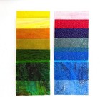 12 Sheets Transparent Stained Glass  6x6 Inch Multi-color Textured Glass For    