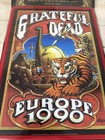Vtg Grateful Dead Europe 1990 Metal Concert Lithograph Rick Griffin Sony  17x12