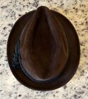 Vintage Child s Brown Velour Hat  Kingsford Kids Fedora