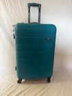 New Travelers Club Austin Hard Side 26  Luggage Aqua Blue Suitcase Lightweight