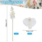 3pcs 41  9 Heads Artificial Orchid Stems Faux Phalaenopsis  White