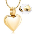 Gold Cremation Jewelry For Ashes-heart Pendant Memorial Urn Necklace Holder Gift