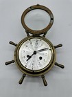 Salem Ships Bell Brass Porthole Clock 8 Day Wind-up Nautical Germany