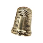 Antique 14k Gold Thimble W  Original Box Size 7 Engraved  l a  Towle  4 6g Grams