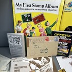 Stamp Collection Us Worldwide Vintage Album Loose Sheets Guides Random Mixed Lot