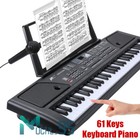 Electronic Keyboard Piano 61 Keys With Stand   Mic  Kids Educational Music Toys