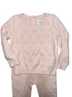 Two Baby Gap 2 Piece Sweater Sets 12-18 Months Soft Pink Gray Comfortable Warm