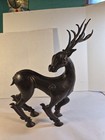 Bronze Stag deer fantasy Figurine By Santi  32 5000 Vtg 13 5  Ming Dynasty Qilin