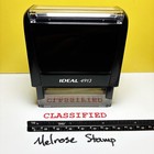 Classified Rubber Stamp Red Ink Self Inking Ideal 4913
