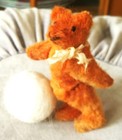 So Sweet Antique Miniatur 3 5   Cinnamon Steiff Mohair Teddy