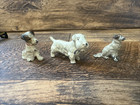 Vintage Lot Of 3 Terrier Pointer Dog Iron Figures See All Pictures