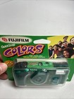 Vtg Fujifilm Quicksnap Colors 25exp Film Camera Translucent Blue 2000 Sealed Y2k