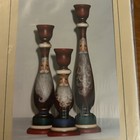 Simple Touches Santa Candlesticks Pattern instructions 1994 Vintage