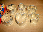 Lot Of 6 Vintage Nutbrown England Cocktail Cookie biscuit Cutters