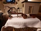19th Century Primitive Toy Horse   Cart Wood   Metal Hand Made Large Size  Loved