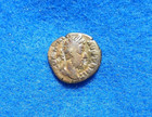 177-192 Ad Commodus Rainbow Toned Ancient Roman Silver Denarius Coin     