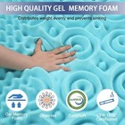 3  Mattress Topper Coverd Gel Memory Foam With A Free Memory Foam Bed Pillow