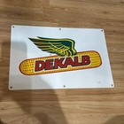 Original Dekalb Dekalb Double Sided Seed Corn Advertising Metal Sign 24    X 16  2