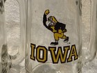 2-vintage 1970 s Iowa Hawkeyes  herky Hawk  7 Inch Team Logo Glass Mugs  Cool 