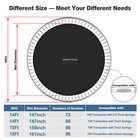 12 14 15ft Trampoline Replacement Jumping Mat Pad 72 88 96 Rings W  Setting Tool