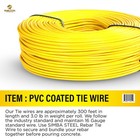 Rebar Tie Wire 16ga Pvc Yellow Coated 3lb Roll Construction Binding Simbasteel