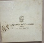 1973 Republic Of Panama 20 Balboas Proof Silver Coin