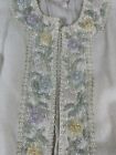 Vintage Rare  1950 s Cavanagh Floral Hand Beaded Cream Cardigan Size S-m Wedding